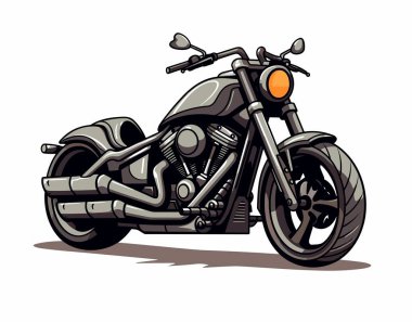 Motosiklet vektör çizimi beyaz arkaplanda izole edildi. Motosiklet simgesi.