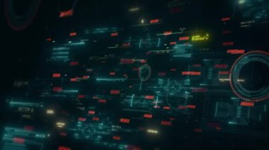 4k döngülü bir HUD UI arka plan CG animasyonu. Projelere fütüristik bir dokunuş katıyor. Pürüzsüz tasarım ve kusursuz döngüler. Belgesel ve sunumlar için ideal.