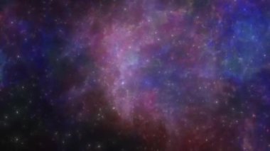 Mor bir nebulanın 4k CG animasyonu. Herhangi bir projeye kozmik merak ekler.