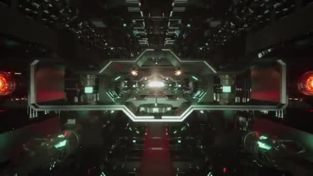 Cg动画的未来科幻小说隧道 让观众沉浸在一个高科技和无限可能性的世界里 — 图库视频影像