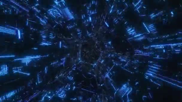 Animatie Van Een Infinity Tunnel Lus Visueel Boeiend Schijnbaar Eindeloos — Stockvideo