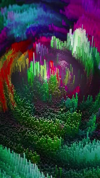 Verticale Achtergrond Animatie Met Abstracte Kleurrijke Visuals Voegt Creativiteit Energie — Stockvideo