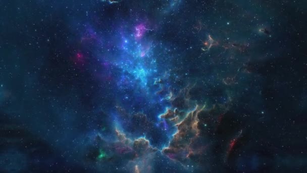 一个4K的Cg动画展示了宇宙的美丽与神秘 带你穿越五彩斑斓的星云 — 图库视频影像