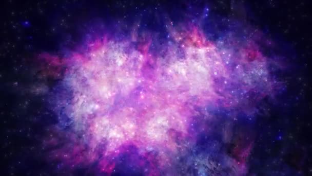 Bilgisayar Animasyonu Sizi Uzayda Bir Purple Nebula Götürür Kendini Öteki — Stok video