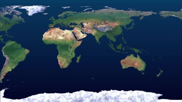 Animação Mapa Mundo Acrescenta Perspectiva Global Aos Projetos — Vídeo de Stock