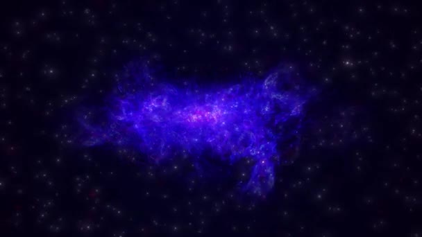 Animace Představující Krásu Tajemství Vesmírné Mlhoviny Živé Barvy Abstraktní Tvary — Stock video