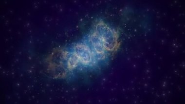 Nebula 'nın güzelliğini gösteren 4k CG animasyonu büyüleyici görüntüler ve renkler içeriyor. Herhangi bir projeye merak ve saygı eklemek için ideal.