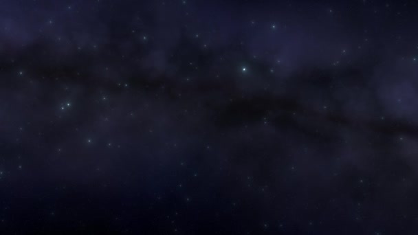 Cg动画展示了银河系的美丽 穿越空间的旅程 — 图库视频影像