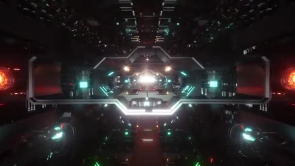 Looping Animatie Van Een Futuristische Tunnel Geschikt Voor Sci Projecten — Stockvideo