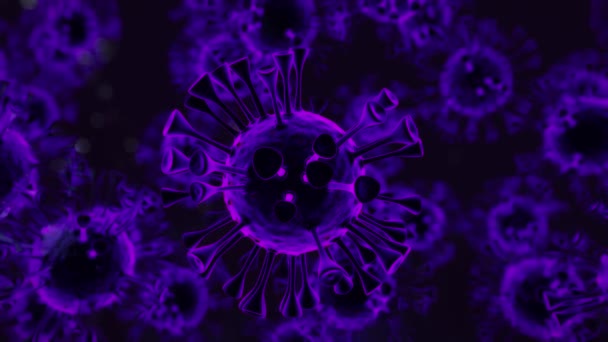 Eine Animation Zur Darstellung Des Corona Virus Bietet Eine Bildgewaltige — Stockvideo