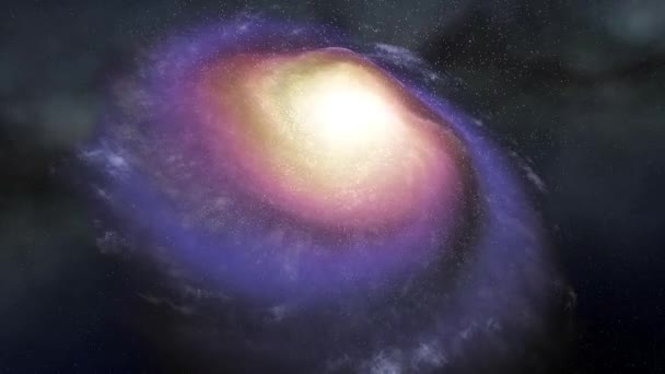 Animación Que Muestra Belleza Una Galaxia Espiral Bucle Añade Asombro — Vídeos de Stock