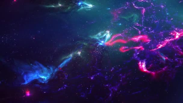 空飛ぶ星雲の4K Cgアニメーションで 宇宙の美しさを表現しています あらゆるプロジェクトに驚きと畏敬を加えるために適した — ストック動画