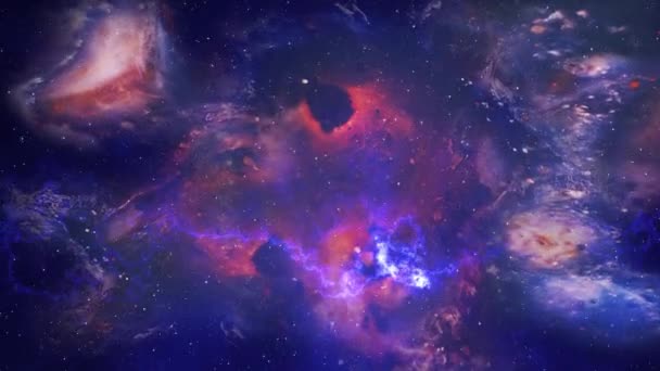 Animation Visar Skönheten Och Vidden Galaxen Lämplig För Att Lägga — Stockvideo