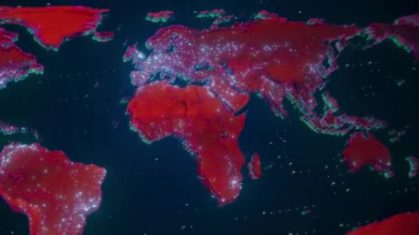 Animación Del Mapa Del Mundo Loop Mostrando Belleza Diversidad Nuestro — Vídeos de Stock