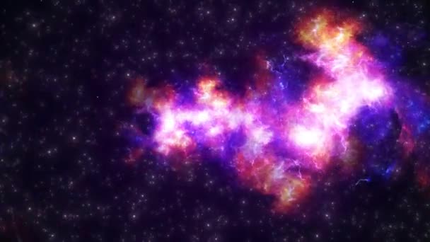 Mavi Bir Nebulanın Animasyonu Canlı Renkleri Kozmik Harikaları Tecrübe Edin — Stok video