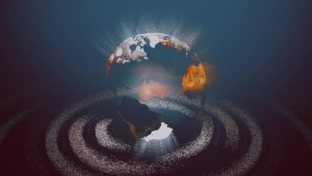 Анимация Отображающая Вращение Земли Демонстрирующая Красоту Планет Увлекательной Манере Идеально Видеоклип
