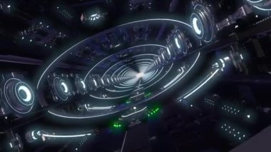 Bir tünelin 4k CG animasyonu, derinlerindeki yolculuğu gösteriyor. Projelere gizem ve merak katar.