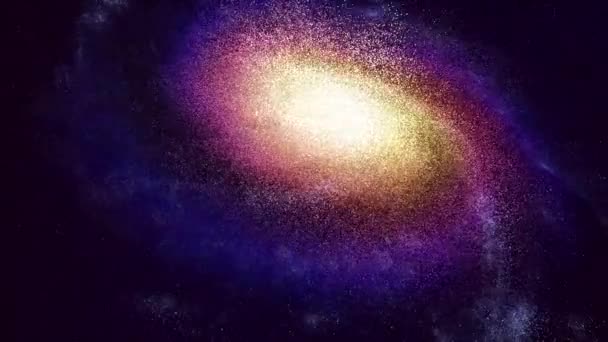 Šedesátivteřinová Animace Zobrazující Krásu Spirálové Galaxie Zažijte Vesmír Tímto Podmanivým — Stock video