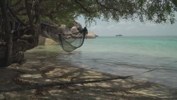 Színes Naplemente Freedom Beach Felett Thaiföldön Hajók Hajók Pontozzák Óceánt — Stock videók