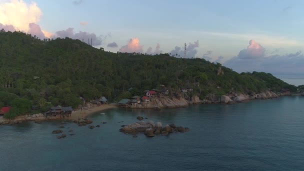 Sai Nuan Sahili Nde Gün Batımını Izle Koh Tao Renkli — Stok video