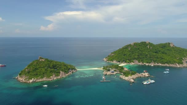 Impresionante Puesta Sol Sobre Una Isla Tropical Tailandia Los Colores — Vídeo de stock
