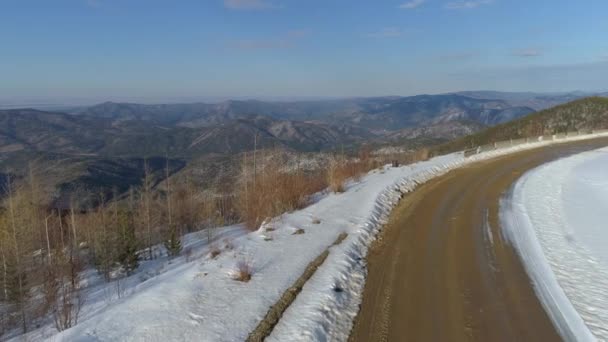Region Syberii Khakasia Oferuje Wspaniały Krajobraz Górski Jasnym Błękitnym Niebem — Wideo stockowe