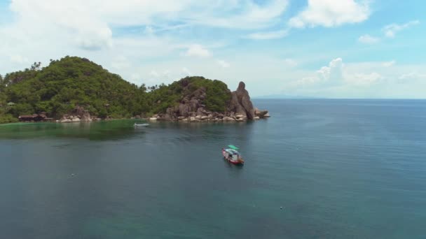 Откройте Себя Красоту Побережья Кох Тао Коралловой Лагуны Сноркель Кристально — стоковое видео