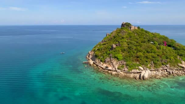 泰国令人叹为观止的海滩和岛屿 如高涛和南园 提供了令人叹为观止的空中景观 享受这个美丽的亚洲目的地的热带气候和清澈的海水 — 图库视频影像