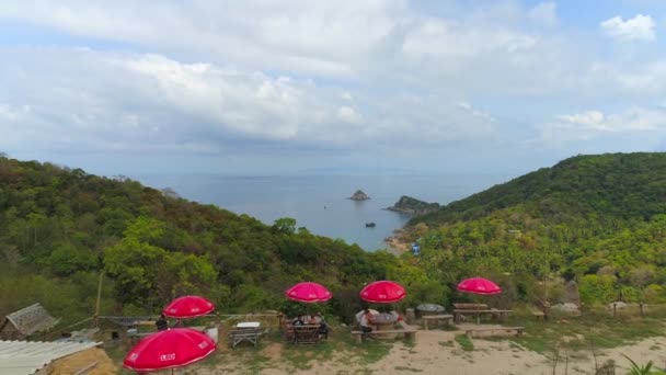 Experimente Vuelo Impresionante Sobre Las Impresionantes Playas Islas Koh Tao — Vídeo de stock