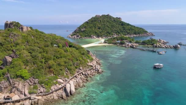 Nang Yuan Island Thailand Paradise Beach Lovers Travel Enthusiasts Stunning — Stock Video