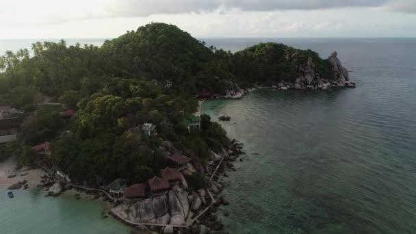 Прекрасний Таїландський Острів Кораловим Островом Лагуною Тропічною Бухтою Під Час — стокове відео