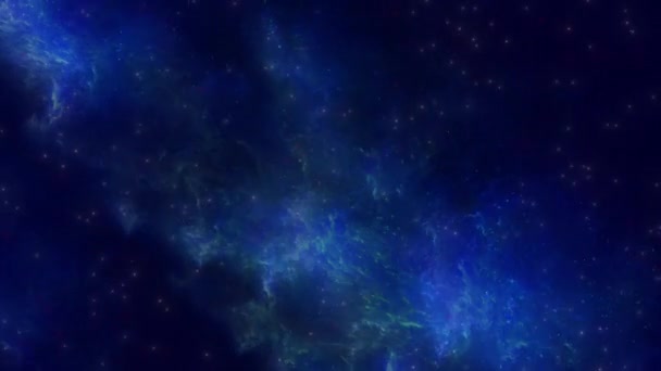 Animação Uma Nebulosa Azul Explore Beleza Espaço Enquanto Voa Através — Vídeo de Stock