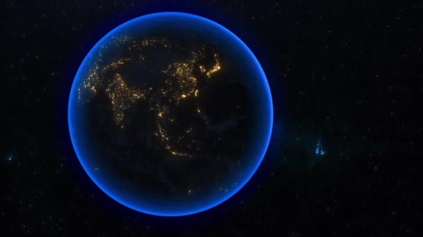 Ένα Animation Της Γης Που Δείχνει Μια Ρεαλιστική Απεικόνιση Αυτό — Αρχείο Βίντεο