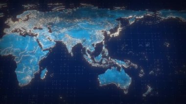 İzleyicileri dünya çapında bir yolculuğa çıkaran 3 boyutlu bir dünya haritası. Herhangi bir projeye karmaşıklık ve küresel perspektif ekler.