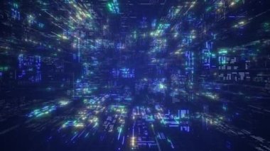 Projelere dünya dışı bir ortam eklemek için uygun bir bilim kurgu arka planının CG animasyonu.