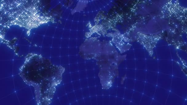 Animatie Van Een Wereldkaart Voegt Wereldwijd Perspectief Toe Aan Projecten — Stockvideo