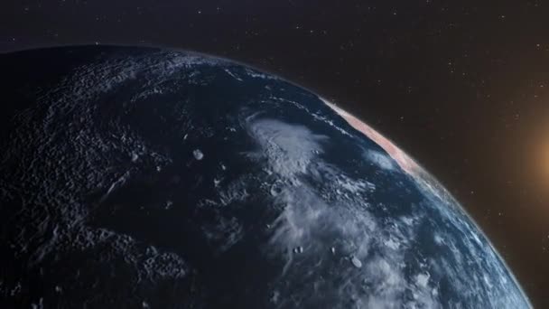 Animación Mostrando Órbita Las Tierras Capturando Belleza Inmensidad Los Planetas — Vídeos de Stock