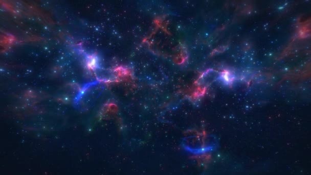 カラフルな星雲のCgアニメーションは 宇宙の美しさと神秘を示しています 任意のプロジェクトに不思議を追加するための理想 — ストック動画