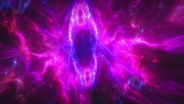 Animacja Różowej Mgławicy Ukazująca Piękno Tajemnicę Kosmosu Dodaje Podziwu Podziwu — Wideo stockowe
