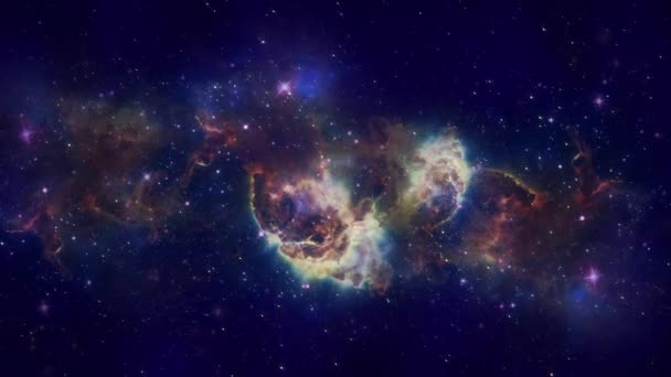 Animazione Una Nebulosa Colorata Aggiunge Meraviglia Qualsiasi Progetto — Video Stock