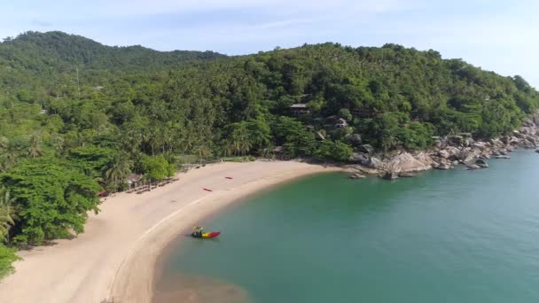 Superbe Vue Aérienne Sur Lagon Tropical Koh Pha Ngan Avec — Video