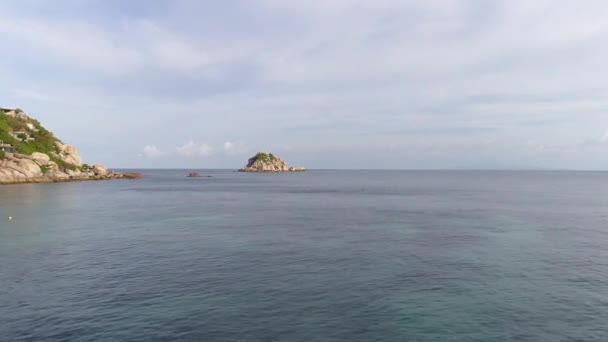 Tapasztalja Meg Thai Strandok Szépségét Kristálytiszta Vizeket Chumphonban Repülj Nyugodt — Stock videók