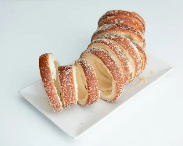 stock image Hungarian rolls on a white background.