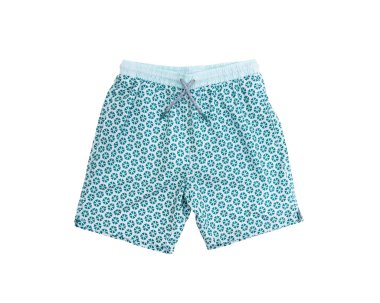 Beyaz arka planda izole edilmiş beyaz noktalı erkek turkuazları. Ön manzara. Hayalet manken fotoğrafçılığı