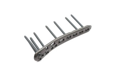 Distal Tibial Medial fiksasyon için bir cerrahi implant, istikrar ve destek için tasarlandı.