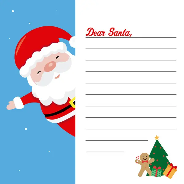 Noel Baba Mektup Var Metin Için Boşluk — Stok Vektör