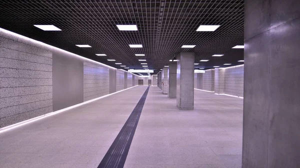 Warschau Polen November 2022 Modernes Interieur Und Beleuchtung Des Korridors — Stockfoto