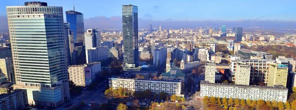 Warszawa Polska Listopada 2022 Aerial Cityscape Miasta Warszawy Tarasu Widokowego — Zdjęcie stockowe