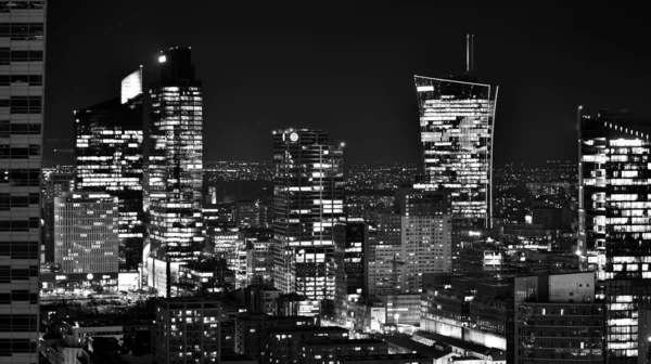 Varsó Lengyelország 2023 Március Gyönyörű Építészet Varsó Belvárosában Modern Felhőkarcolók — Stock Fotó