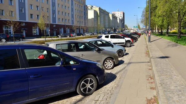 stock image Warsaw, Poland. 21 April 2023. Warsaw Wola district. View of Gorczewska street